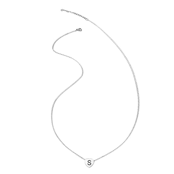 Jewelry VerPetridure Women's Capital 26 Letter Necklace Love Heart Pendant Necklace
