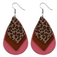 thumbnail image 1 of Jewelry VerPetridure Womens Leopard Leather Earrings Teardrop Dangle Earrings Leaf Earrings, 1 of 4