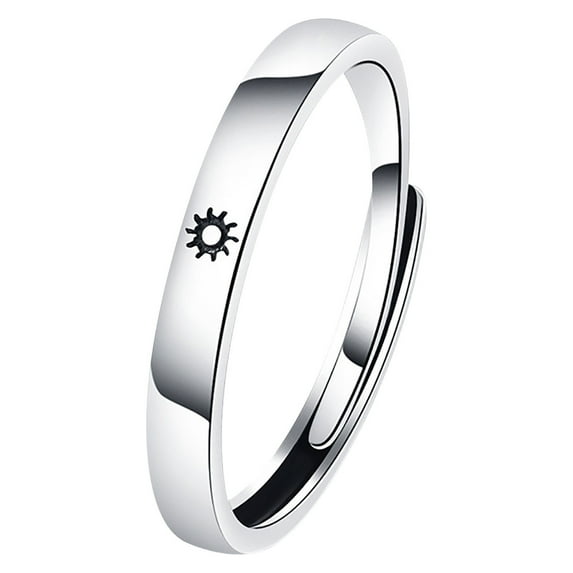 Jewelry VerPetridure You Are My Sun & Moon Ring Set 925 Sterling Silver Plated Couples Promise Rings