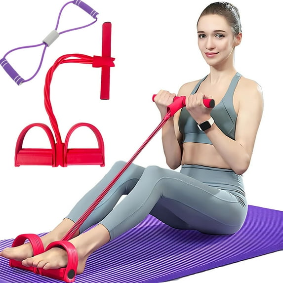 Clearance!Jienlioq 21 Fitness Resistance Bands-4 Tube Pedal Ankle Puller 2025 Upgrade Stretch Bands for Exercise Sit Up Exercise Equipment AB Training Auxiliary Device Workout Equipment for Women Men