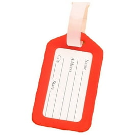 25 Pack Backpack ID Luggage Tags for Student Identification Business Cards School Name Badge Holder for Backpacks Sturdy Plastic Suitcase Tags Clear Window by Specialist ID Blue Walmart