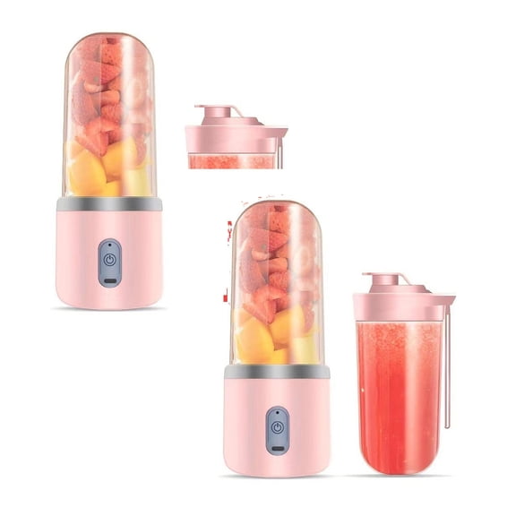 Clearance Juicer under $20 Portable Personal Bottle Travel Smoothie Maker Fruit Juicer Cup With 13.5 Oz Bottles 6 And USB Rechargeable Batteries For Juice Shakes