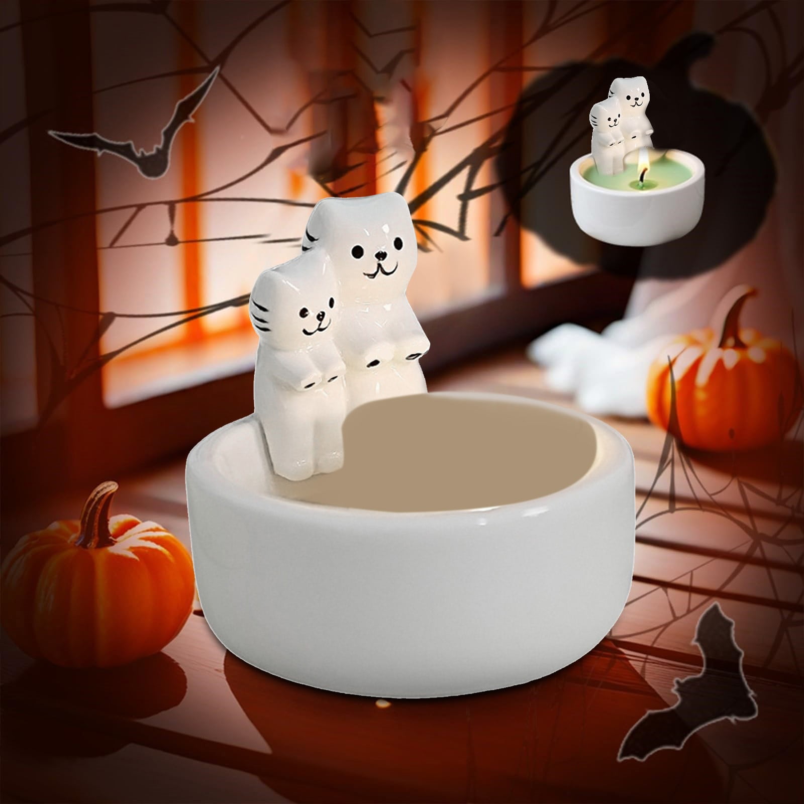 Clearance! KXBDSFY Handmade Ceramic Candle Holders Cute Candle Holders