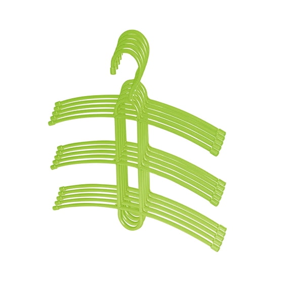 Clearance Kaireo Home Textile Storage, Three-Layer Herringbone Hanger Green, Storage Case, 5Pcs X Three-Layer Herringbone Hanger