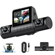 Clearance Kbndieu Bluetooth Headset 4 Channel Dash Cam Front Rear Left Right 1080P Dash Camera for Cars Dashcam 4 Way Car Camera with Ir Night Vision Loop Recording Motion Detection Car Accessories