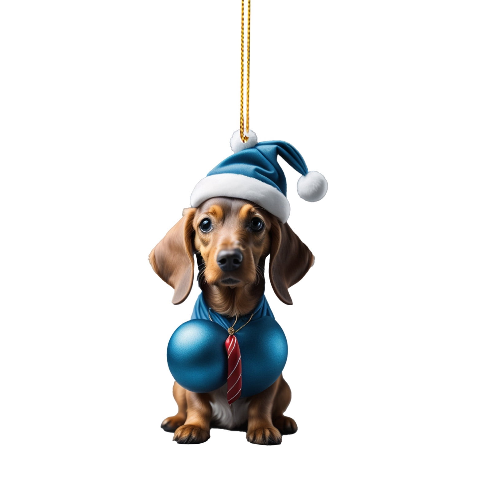 Clearance Kbndieu Christmas Ornaments 2024 Dachshund Dog Car Interior