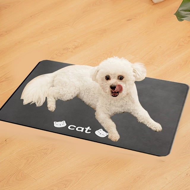 Clearance Kbndieu Dog Food Mat for Food and Water, Waterproof Pet Feeding Mat, Non Slip Dog Pet Cat Feeding Mat Food Bowl Mats Placemat