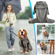 Clearance Kbndieu Dog Raincoat, Reflective Adjustable Hooded Pet Rain Coat for Small, Medium, Large Dogs - M
