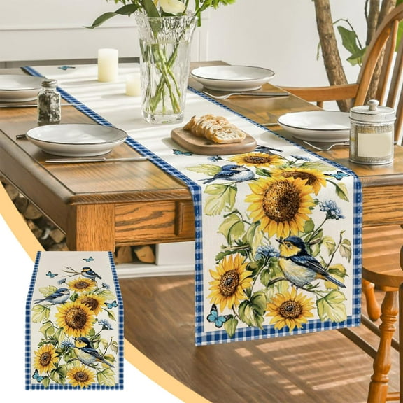 Clearance Kbndieu Easter Table Runner Decorations, Spring Seasonal Holiday Table Runners, Kitchen Dining Table Decorations for Home Party Decor