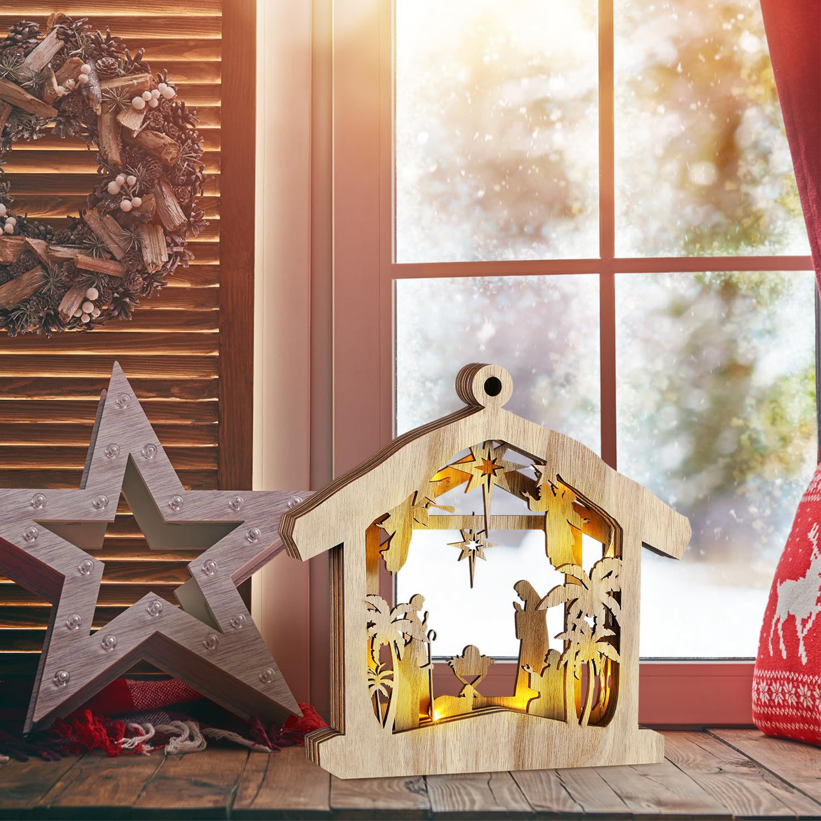 Clearance Kbndieu Easter Table Sign Decorations, Wooden Table ...