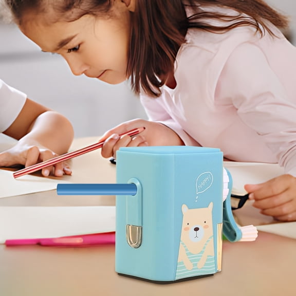 Clearance! Kbndieu Pencil Sharpener, Colored Pencil Sharpener Manual for Pencils and Crayon (Blue)