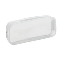 Kbndieu Transparent Pencil Case Stationery Zipper Pencil Pouch, Portable Clear Makeup Storage Bag