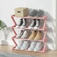 thumbnail image 1 of Clearance! Kbndieu Z Type Shoe Rack, 4-Tier Shoe Cabinet Shelves, Heavy Duty Shoe Storage Organizer for Closet, Entryway, Garage & Corridor, Sturdy & Stackable, 1 of 6