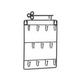 thumbnail image 1 of Clearance! Simple Wrought Iron Key Hanging Storage Rack Black, 1 of 4