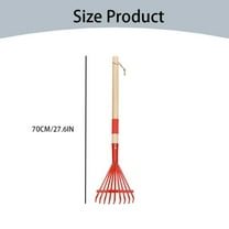 Clearance! Kids Rakes With Hardwood Handle 28" Child Size Garden and Rake for Leaves Kids Lightweight & Cute Rakes With Blue Heads Great Garden Tools for Kids