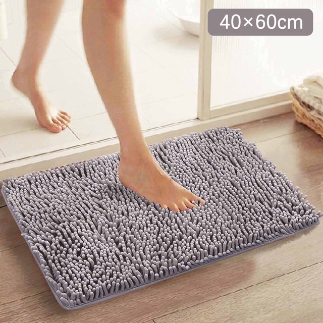 Clearance! Kihbxv Polyester Carpet Silver Gray Bathroom Rug Won'T Slip Bathroom Mat Soft and