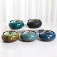 thumbnail image 1 of Kiln-Changed Glaze Creative Nordic Style Ceramic Ashtray Home Simple and Stylish with Lid Windproof Ceramic Trend Ashtray A, 1 of 5