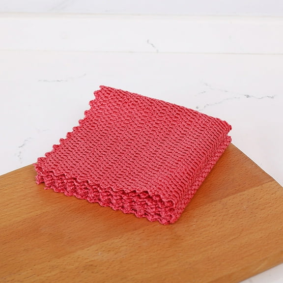 Clearance Kitchen Cleaning Supplies under $5 Kitchen Tool Tableware Dish Towel Nonstick Oil Fast Dish Cloths Cleaning Cloth Wiping Rag Dish Rags Super Absorbent Coral Dish Towel