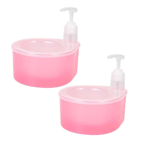 Clearance Kitchen Cleaning Supplies under $7 Soap Dispenser And Sponge Holder Easy Dispensing Multifunctional Non Slip Base 1L Dishwashing Soap Pump Dispenser For Home Bathroom
