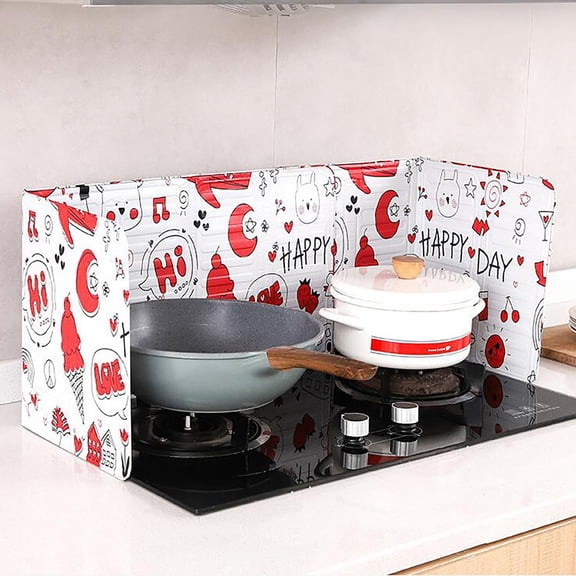 Clearance Kitchen Cleaning Supplies under $5,Home Kitchen Stove Foil Plate Prevents Oil Splash Cooking Hot Baffle Kitchen Tool
