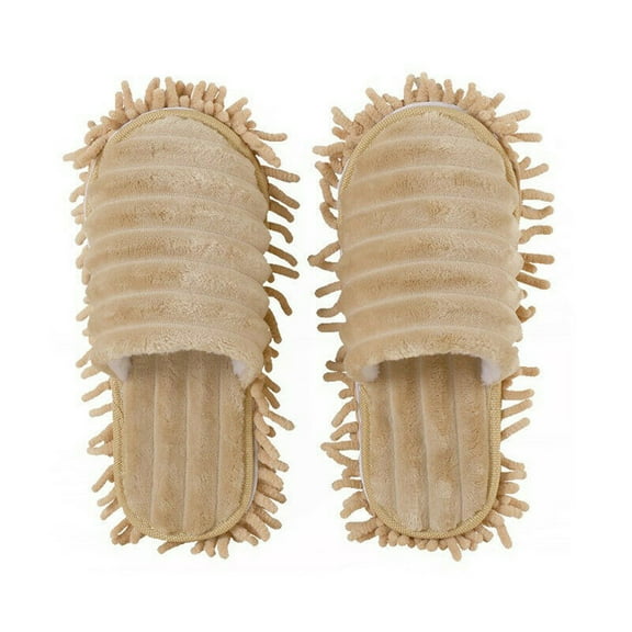 Clearance Kitchen Cleaning Supplies under $6 Lazy Mop Slippers Walking Cleaning Dust Warm Durable Polishing Floor 1 Pair