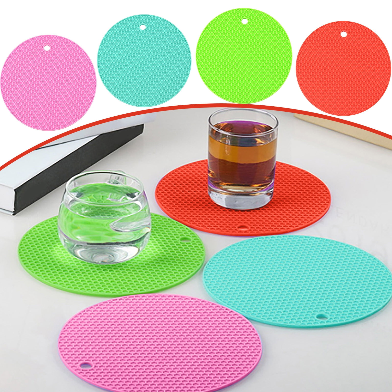 Clearance! Kitchen Mats Eguiwyn Silicone Trivet Mats for Hot Pots