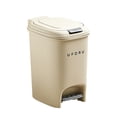 thumbnail image 1 of Hvmvliv Kitchen Trash Can Trash Can With Lid Foot Pedal Trash Can With Secure Slide Lock,Plastic Small Trash Can Space-Saving M Beige, 1 of 3