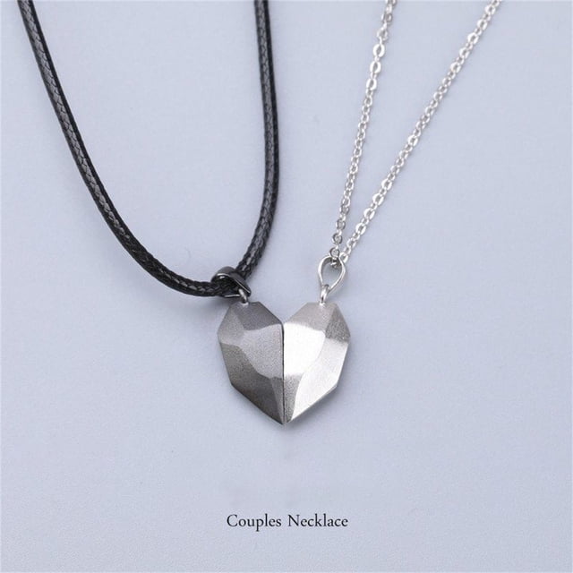 Clearance! Kitecy Couple Paired Broken Heart Pendant Necklace for