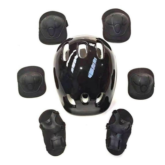 Knee Pads for Kids Protective Gear Set Adjustable Kids Knee Pads and Elbow Pads with Wrist Guard for Girls Roller Skates Cycling Bike Skateboard Scooter Knee Pads, 3-8 Years,Black