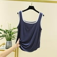 thumbnail image 1 of LADIGASU Fashion Women's Summer Casual Solid Color Loose Round-neck Camisoles Tank Top, 1 of 3