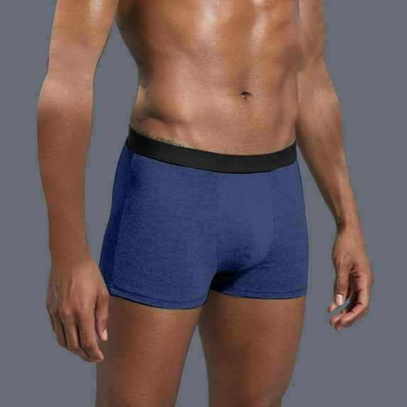 Free Shipping Clearance LADIGASU Men's Underwear Made Of Cotton Men's Flat Angle Elongated Opening Sports Solid Color Men's Underwear