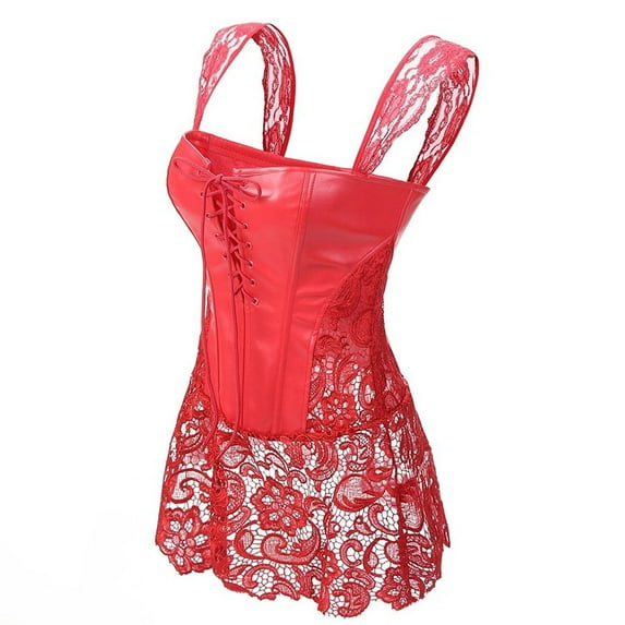 Clearance LADIGASU Women's Sexy Lace Shapewear Court Corset Shapewear Skirt