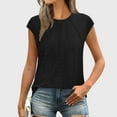 thumbnail image 1 of LADIGASU Women's Spring And Summer Round Neck Printed Short Sleeved Casual Pullover, 1 of 9