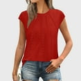 thumbnail image 1 of LADIGASU Women's Spring And Summer Round Neck Printed Short Sleeved Casual Pullover, 1 of 9