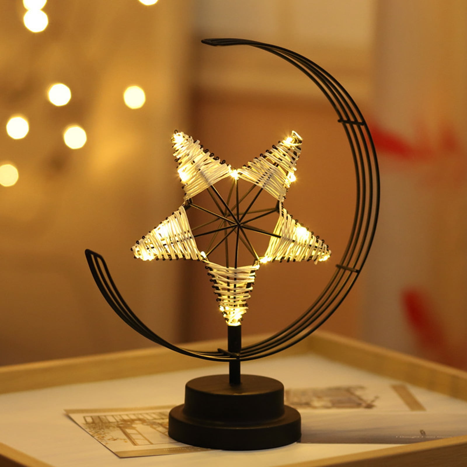Clearance LED Decorative Lamp Table Lamp Modeling Lamp Diy Rattan Star