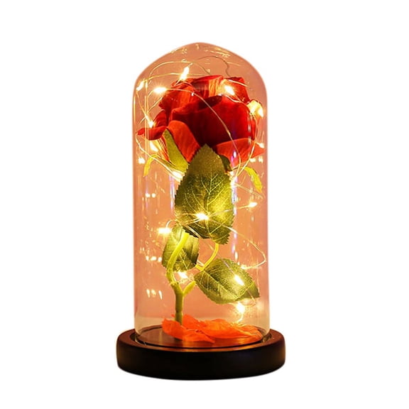 Clearance LED Galaxy Rose Flower,Colorful Gold Foil Rose in Glass Dome with Lights Romantic Gifts for Her Mom Girlfriend Wife Lovers on Valentine's Day, Christmas, Thanksgiving, Anniversary, Birthday