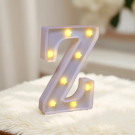 Clearance LED Letter Light Sign, Customizable Alphabet Light for Home Decor, Educational and DIY Projects - Z