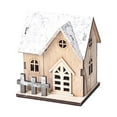 thumbnail image 1 of Clearance LED Wooden Christmas House, Luminous Tabletop Decoration - C, 1 of 1