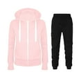 thumbnail image 1 of Clearance LYXSSBYX 2 Piece Outfit for Women Spring Women's Fashion Fall Winter Outfits Sports Tracksuits Long Sleeve Pullover Hoodies Pants Suit, 1 of 3