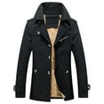 thumbnail image 1 of Clearance LYXSSBYX Big and Tall Mens Jackets Clearance Men Casual Solid Turndown Single-breasted Windbreaker Multi-button Coat, 1 of 2