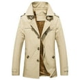 thumbnail image 1 of Clearance LYXSSBYX Big and Tall Mens Jackets Clearance Men Casual Solid Turndown Single-breasted Windbreaker Multi-button Coat, 1 of 8