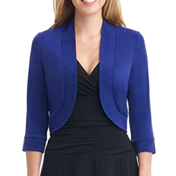 Clearance LYXSSBYX Crop Jacket for Women Women's Fashion Mid Sleeve Color Casual Jacket Business Small Suit Women Cardigan