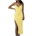 thumbnail image 1 of LYXSSBYX Formal Dresses for Women Trendy Fashion Women's Spring, Summer and Casual One-Shoulder Sleeveless Solid Color Dress, 1 of 6