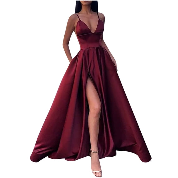 LYXSSBYX Homecoming Dresses for Women High-Split Dress Maxi Dress Sexy Women Evening Party Clubwear Long Dresses