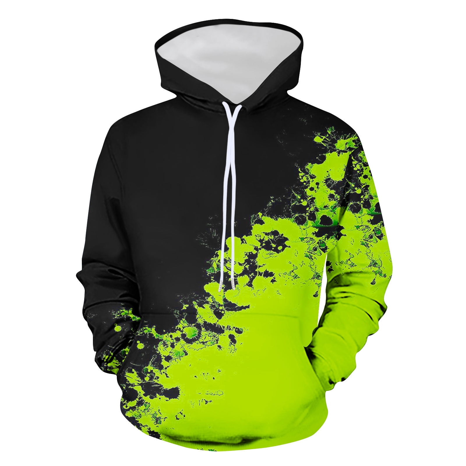 Clearance LYXSSBYX Hoodies for Men Clearance Men s Hooded Sweater Non Positioning Color Matching Print Pullover Casual Long Sleeved Top