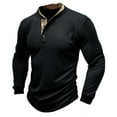 thumbnail image 1 of LYXSSBYX Long Sleeve Shirts for Men Men Long-Sleeve Beefy Muscle Basic Pure Color Blouse Tee Shirt Long Sleeve Round-Neck Blouses & Shirts, 1 of 7