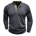 thumbnail image 1 of LYXSSBYX Long Sleeve Shirts for Men Men Long-Sleeve Beefy Muscle Basic Pure Color Blouse Tee Shirt Long Sleeve Round-Neck Blouses & Shirts, 1 of 7
