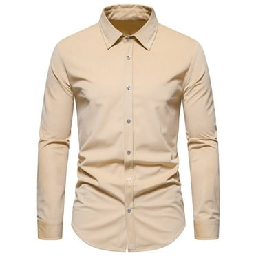 Clearance LYXSSBYX Mens Shirts Long Sleeve Clearance Men Casual Button Long Sleeve Turn-down Collar Tops Blouse Shirt