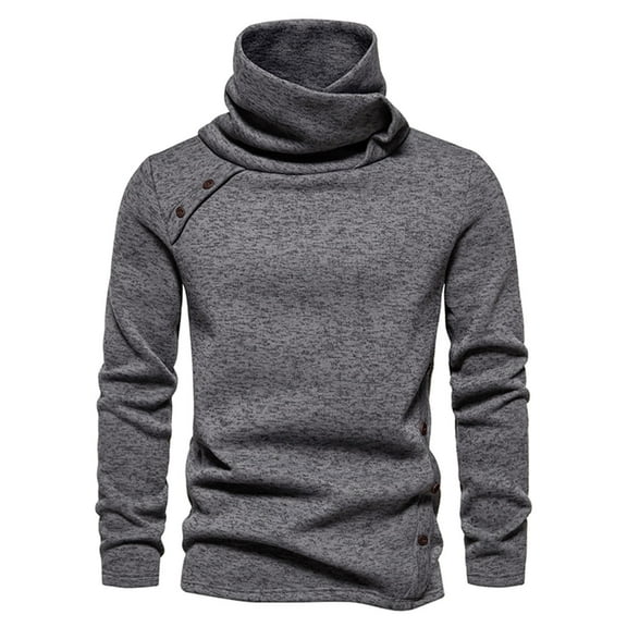 Clearance LYXSSBYX Mens Shirts Long Sleeve Clearance Men Casual Pullover Solid Long Sleeve Turtleneck Sweater Tops Blouse