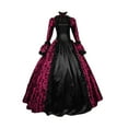thumbnail image 1 of LYXSSBYX Plus Size Womens Dresses Women Fall Winter Gothic Retro Floral Print Ball Gowns Gowns Dress, 1 of 9